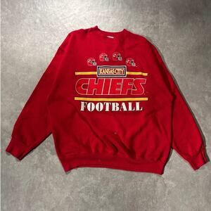90's Vintage Kansas City Chiefs Artex Red Crewneck -XL